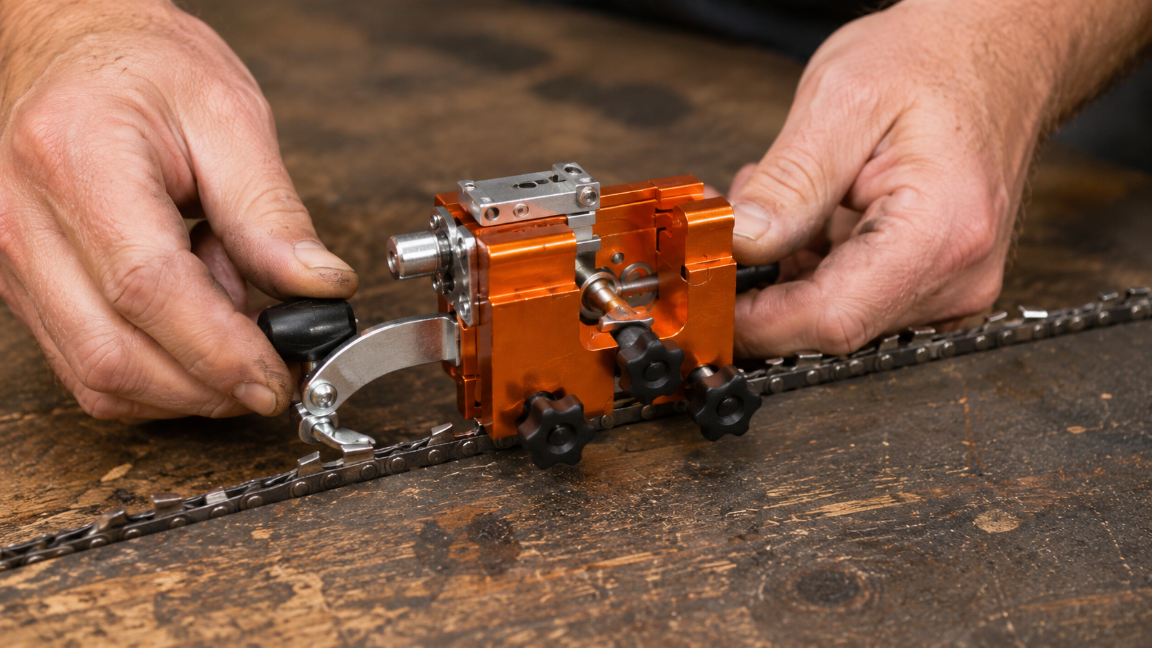 Insert the sharpening burr